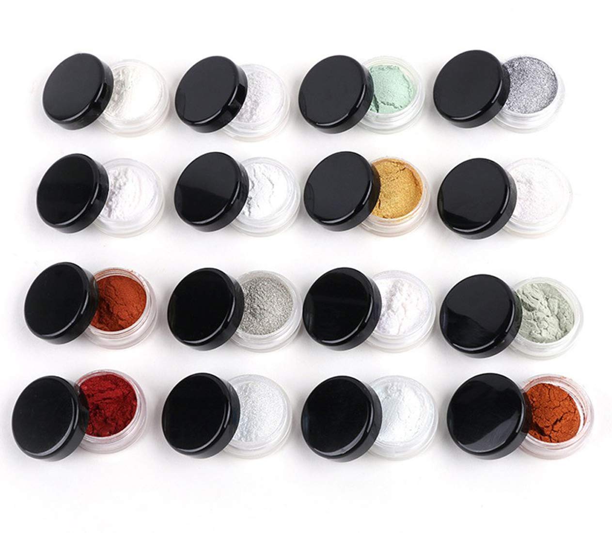 Tosnail 120 Pieces Clear Plastic Jars with Black Lids, 3 Gram Round Storage Containers Lip Balm Containers Beads Organizer