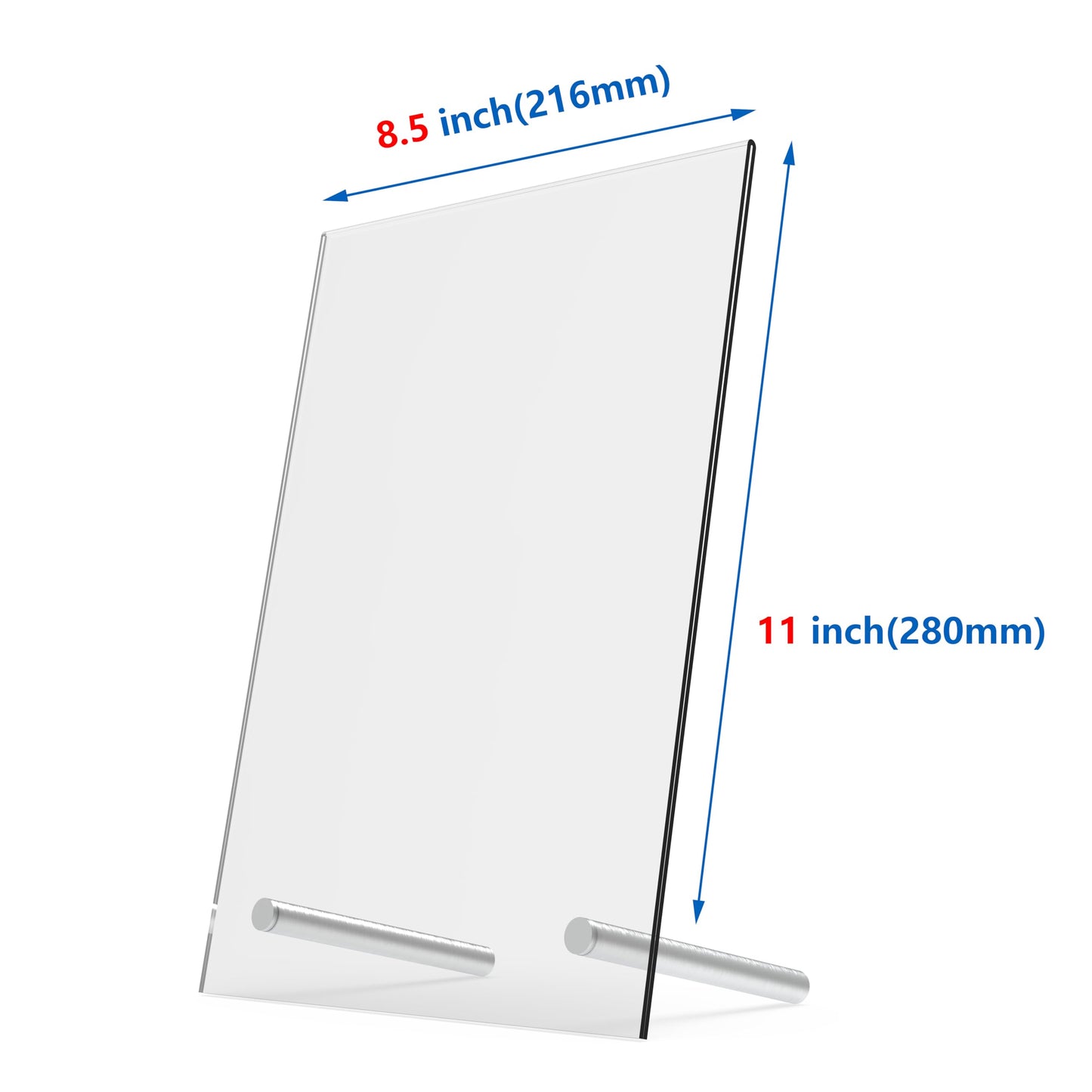 JDEA L-Shaped Clear Display Stand, Shatter Resistant Windproof Anti-Fall Outdoor Sign Hold (8.5x11 inch 6pack)