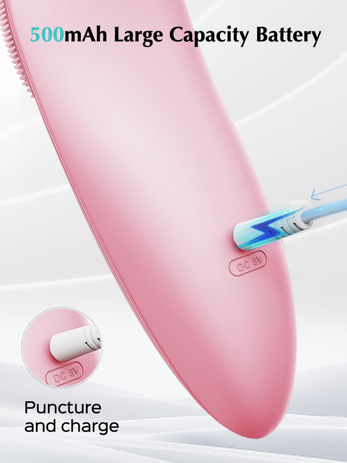 COSLUS JMY05 Facial Cleansing Brush Silicone Face Scrubber: Waterproof Rechargeable Face Wash Brush, 4 Cleansing Modes, Electric Face Exfoliator for Men Women Cleaning, Exfoliating, Massaging