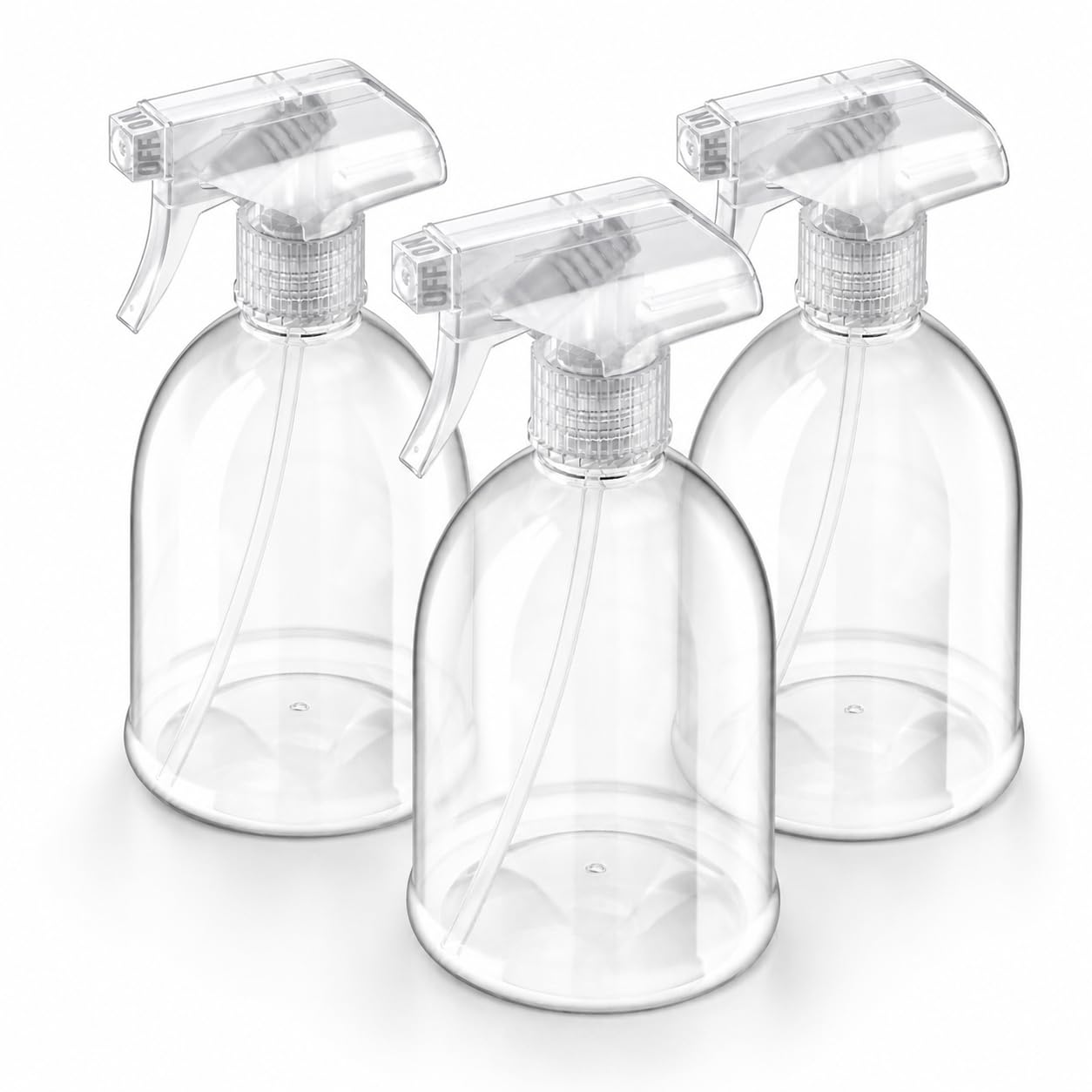 Bar5F Plastic Spray Bottles - 16oz (3 Pack) Water Spray Bottle for Hair, Cleaning, Gardening, Dog, Cat - Empty Spray Bottle