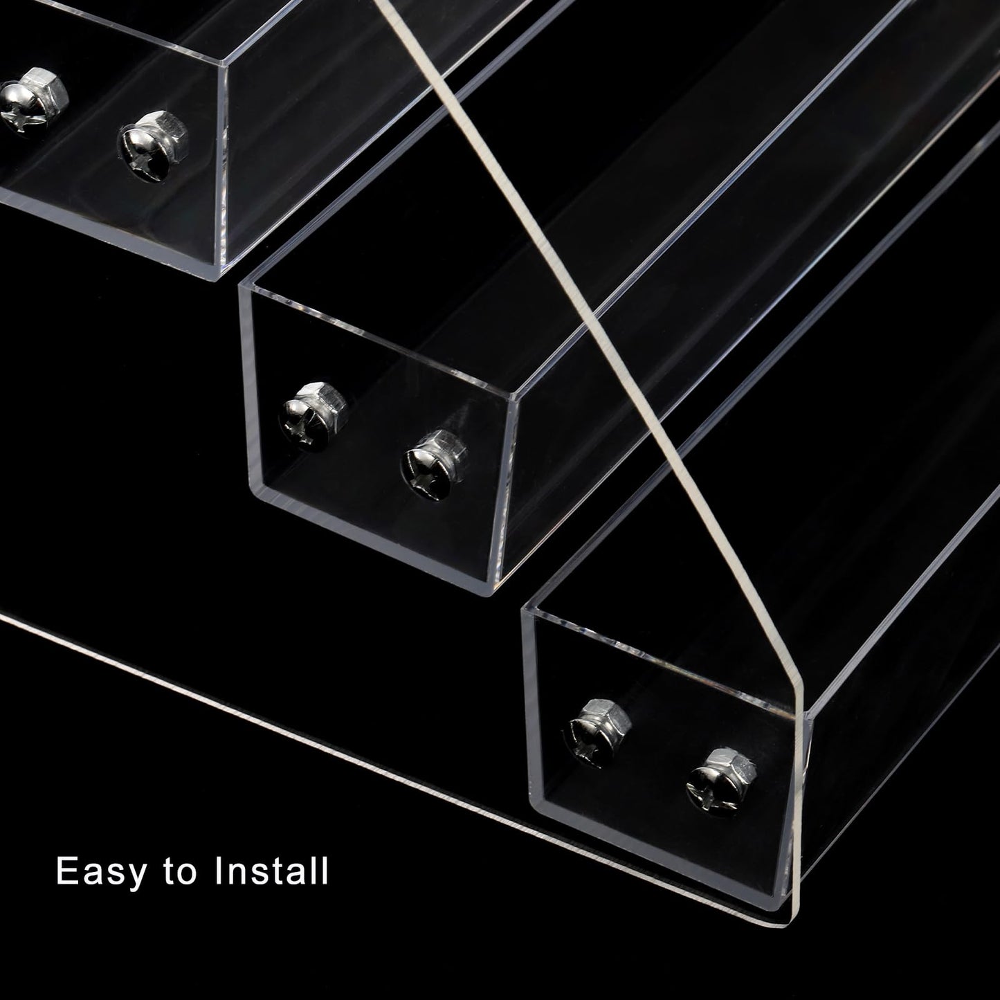 SOUJOY 7 Tier Sunglass Organizer Stand, Acrylic Sunglass Holder, Clear Nail Polish Display Stand, Eyewear Countertop Storage Tray for Highlighting Glasses, Makeup, Essential Oil