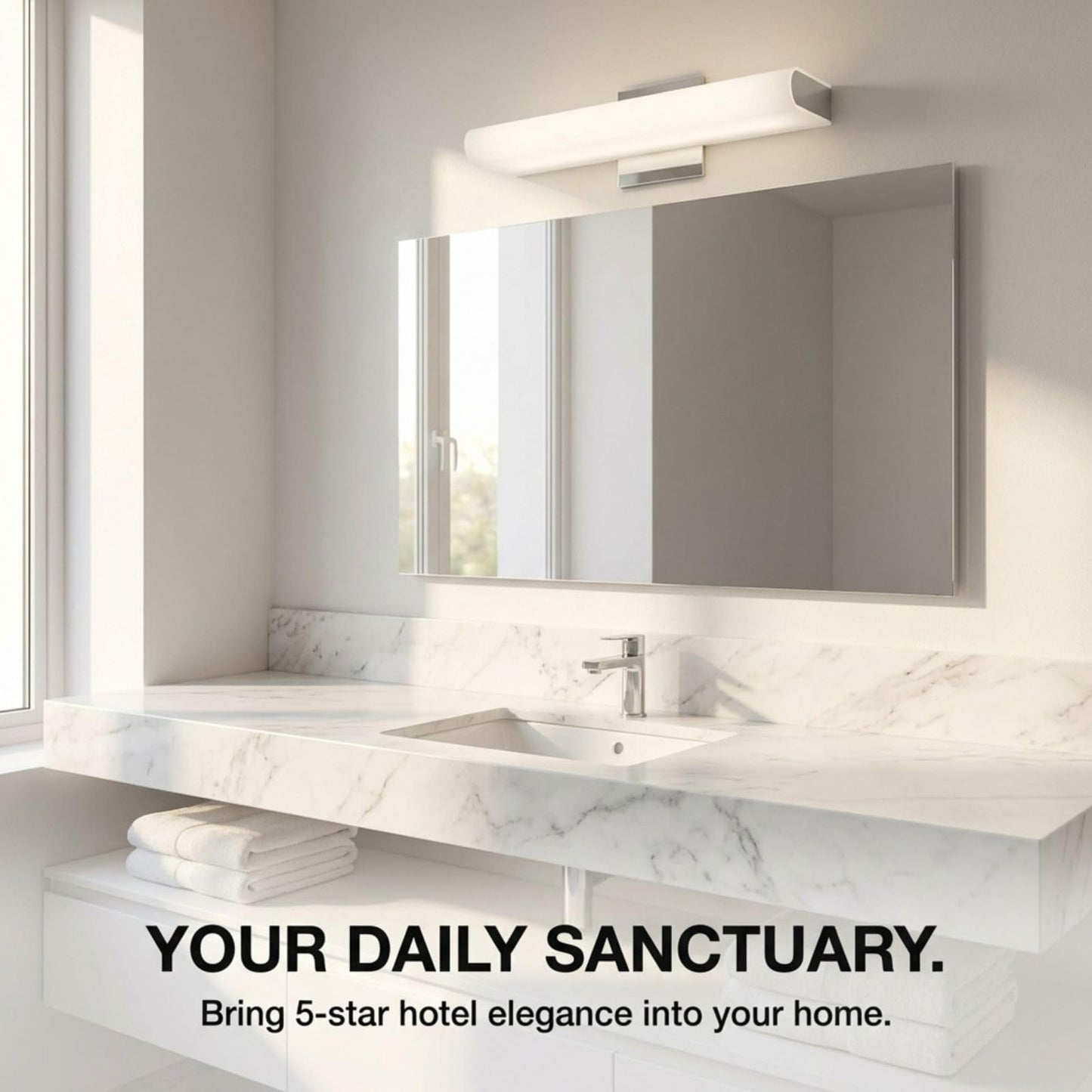 Mendizabal LED wall Lights for Bathroom, Vanity, Bedroom, Living Room, Kitchen – White Indoor wall Light fixtures Over Mirror, Stylish Bath Lights, Indoor wall Lighting, Energy-efficient LED Light