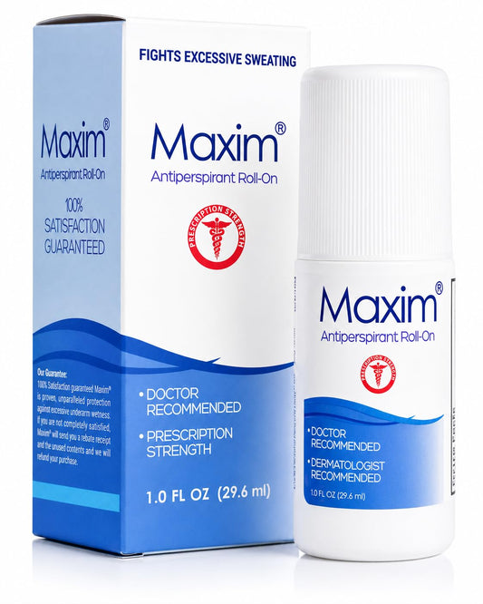Maxim® Clinical Strength Antiperspirant for Hyperhidrosis Excessive Sweating – Stops Sweat Up to 48 Hours Per Use – Antiperspirant for Men and Women Certain to Keep you Dri