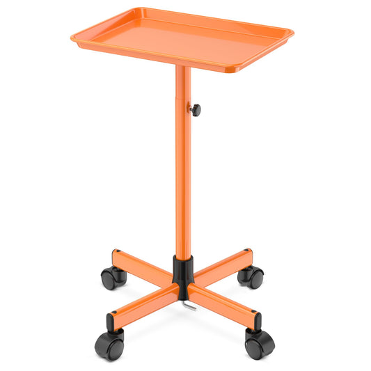 Salon Tray Tattoo Tray Salon Cart for Hair Stylist Salon Trolley Cart with Wheels Salon Rolling Tray-Orange
