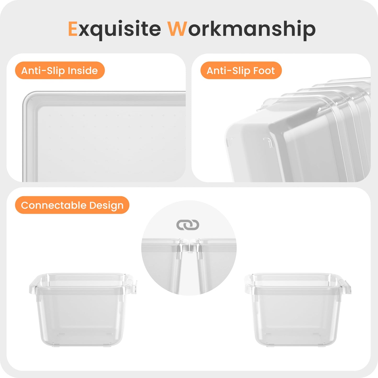 【Military Grade】A-LuGei Drawer Organizer, 【𝟱𝗦𝗶𝘇𝗲】 Makeup organizer, 【Holds 177 Items】 Bathroom Organizers and Storage, Organization and Storage, Desk Drawer Organizer for Vanity (Clear)