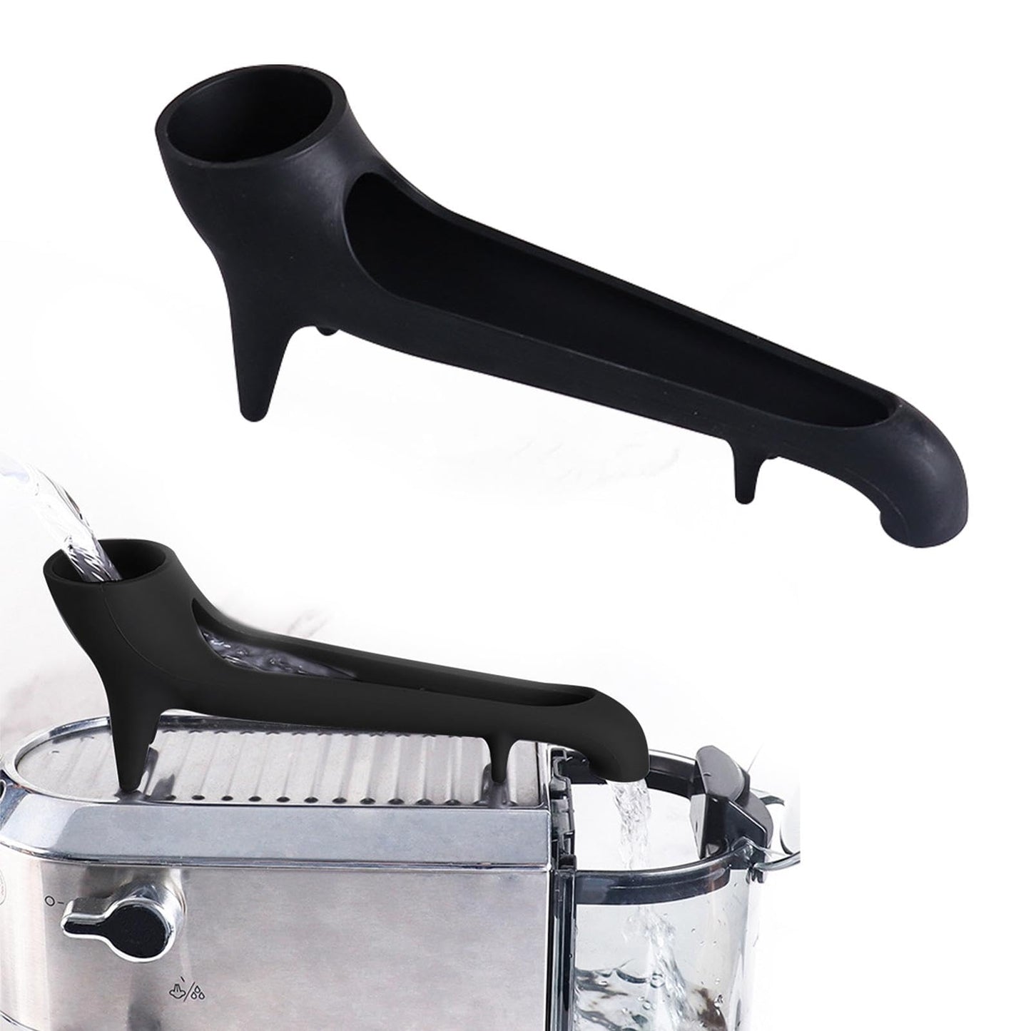 Coffee Machine Water Tank Access Funnel for Espresso Machine,Espresso Long Funnel with Water Tank at The Back for Coffee Maker,Long Waters Spout for All Flat Top Coffe Machines
