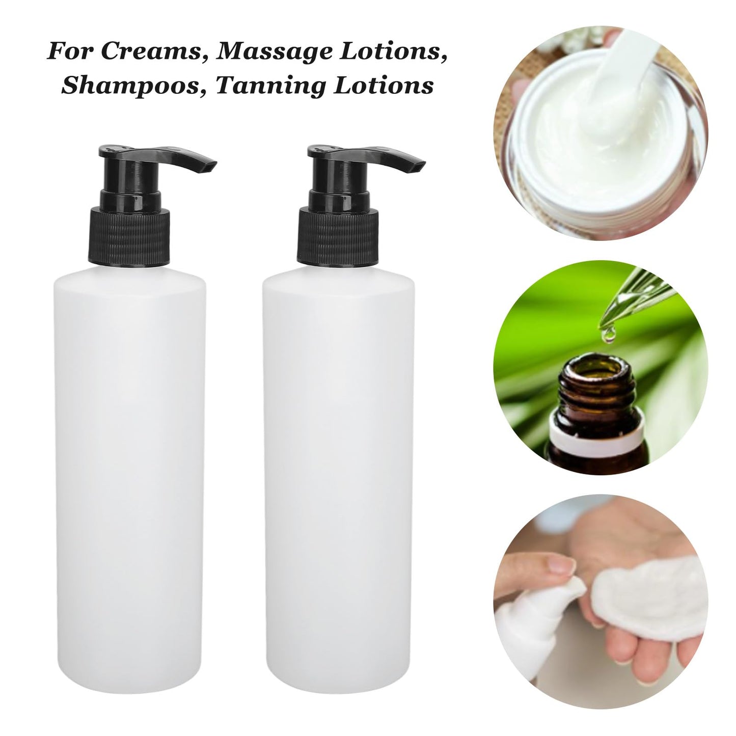 2PCS Massage Oil Dispenser, Reusable Bottles, Heater Pump and Replacement Accessories for Oil Warmer