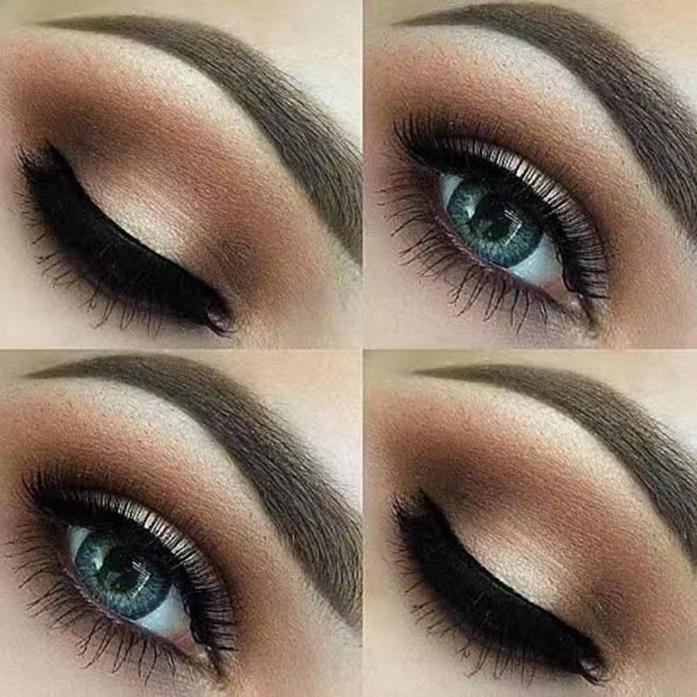 Gold Glitter Eyeshadow Set, 6 Shimmer Colors - Highly Pigmented, Long Lasting, Waterproof & Sweatproof - Professional Nude Palette for Women - Warm, Natural, Neutral & Smokey Eye Shades (#06)