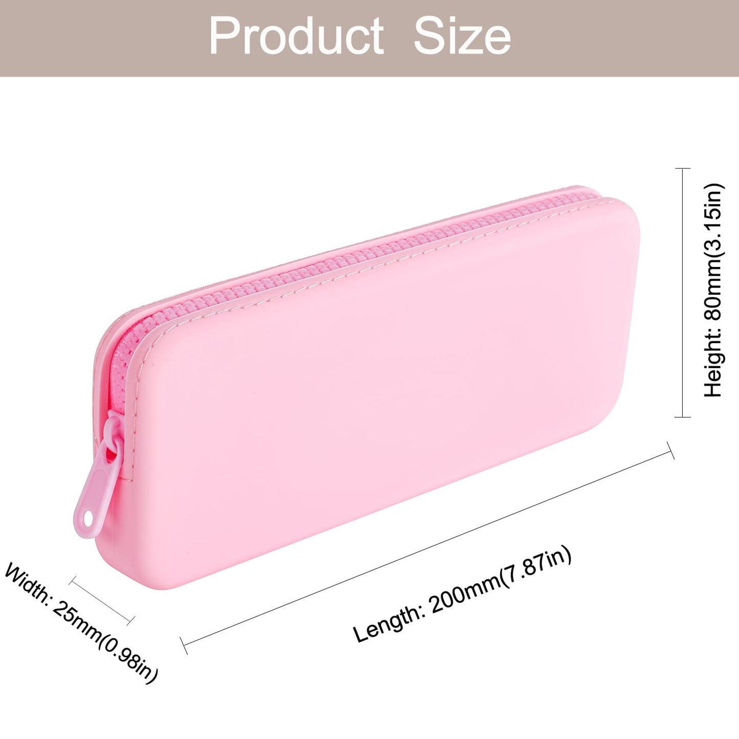 WHHJM Silicone Makeup Brush Holder Travel Makeup Bag Soft Portable Brush Organizer, Large Travel Essentials Makeup Brush Case Zipper Pouch (Pink)