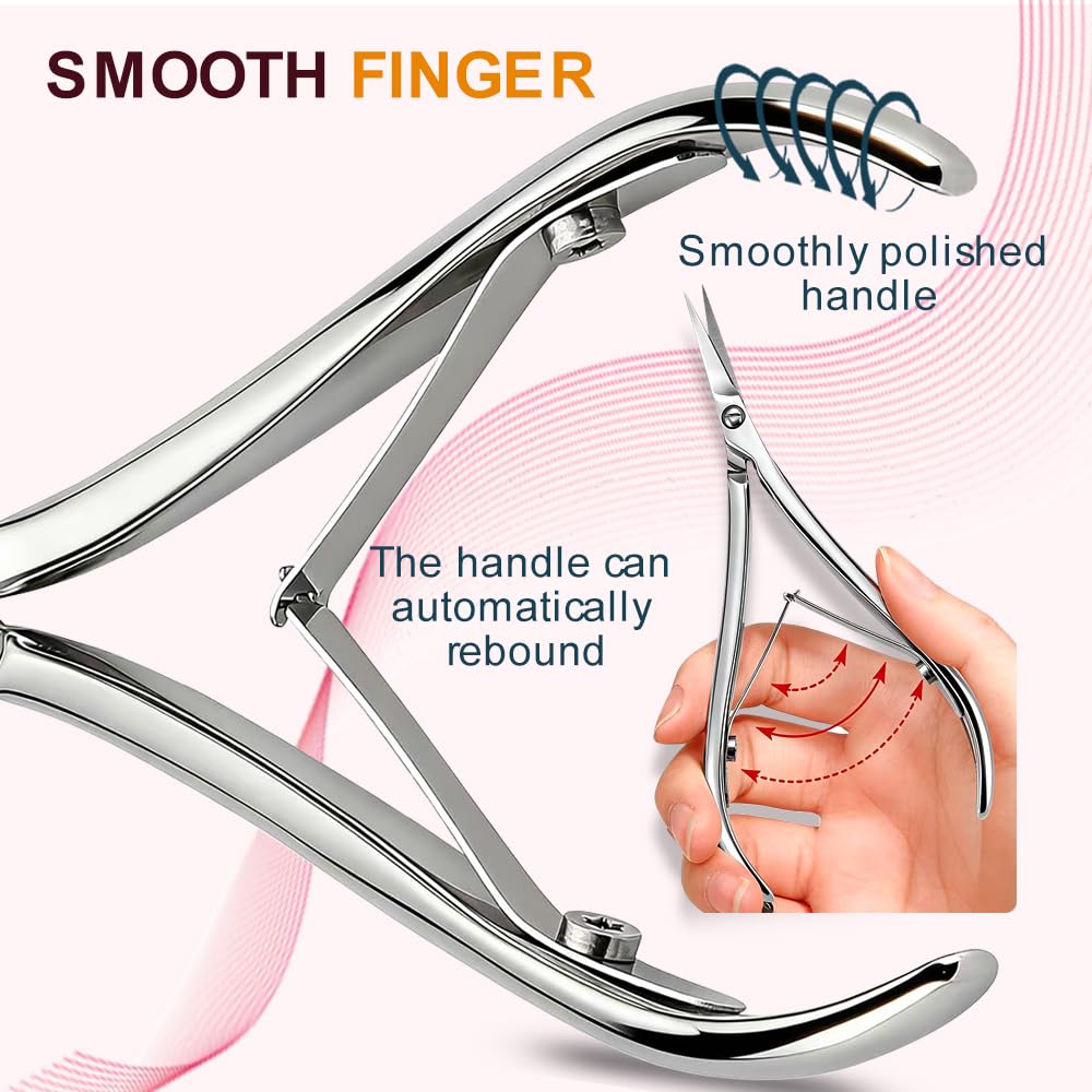 Lukayi Cuticle Nipper Plier, Ultra Sharp Stainless Steel Cuticle Trimmer, Professional Manicure Pedicure Nail Tool, Precision Dead Skin Remover Hangnail Cutter Clipper for Fingernails & Toenails