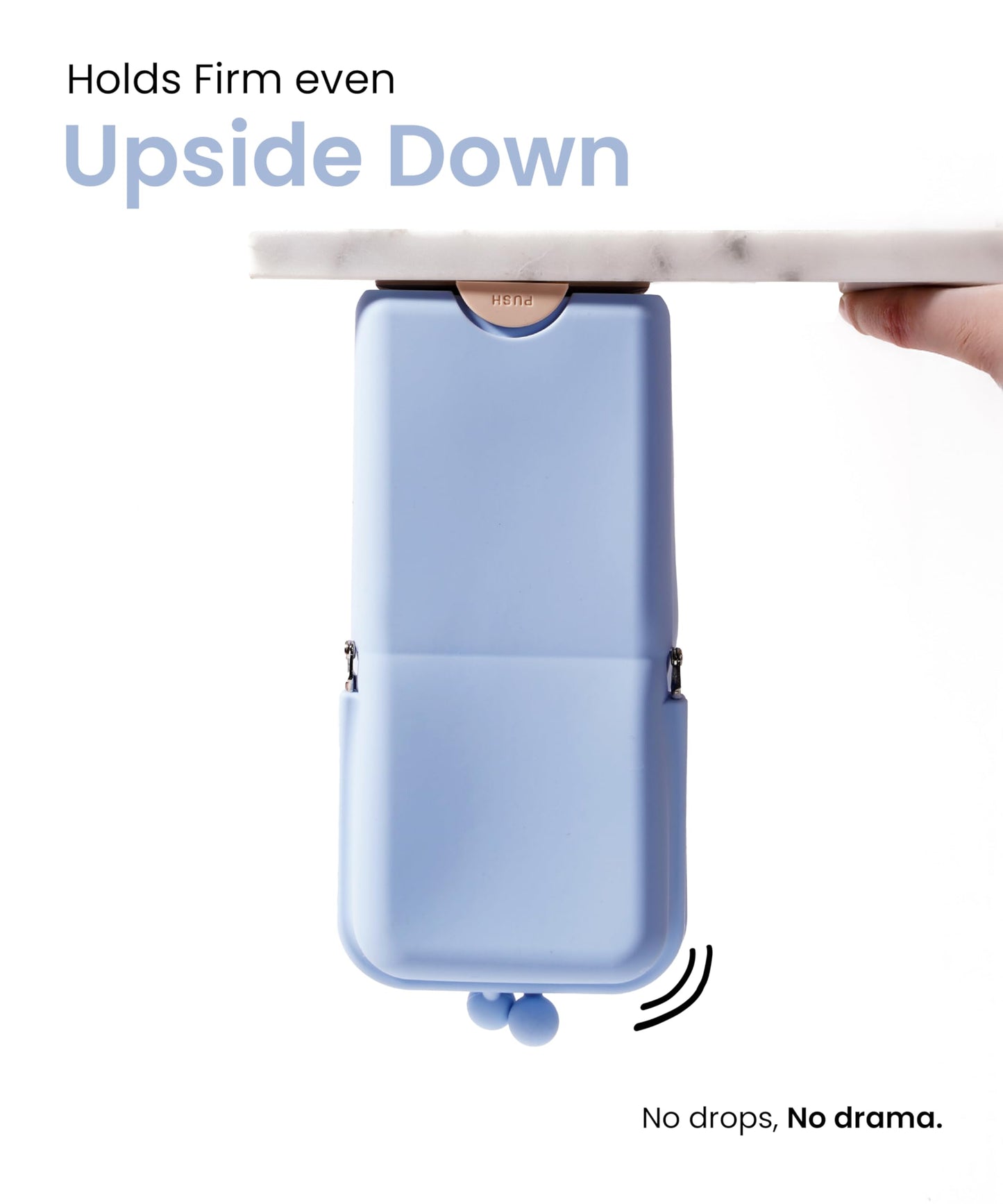 APT 1101 Makeup Brush Holder Travel Cosmetic Bag with Suction Base, Portable Cosmetic Organizer for Travel & Home, Organizer for Brushes, Beauty Tools & Accessories (Cloud Blue)