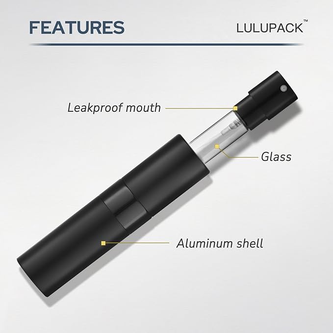 Travel Perfume Bottle Refillable - Cologne Spray Atomizer Mini - Small Travel Size Empty Sprayer for Refill Sample Container - Portable Fragrance Decant Dispenser for Women Men 8ml 6PCS Green