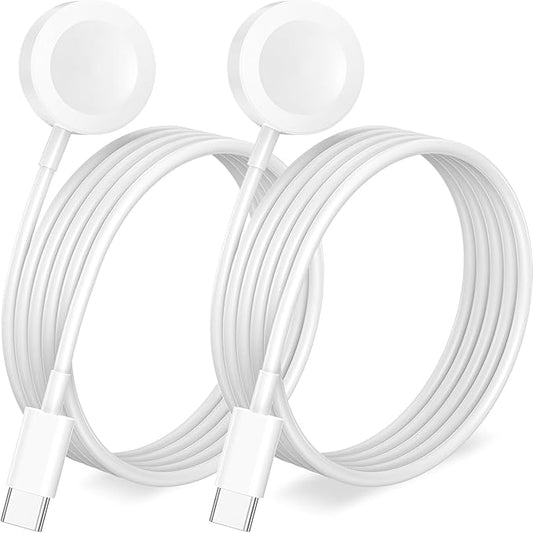 𝟐𝟎𝟐𝟓 𝐔𝐩𝐠𝐫𝐚𝐝𝐞𝐝 𝐔𝐒𝐁 𝐂 for Apple Watch Charger Magnetic iWatch Charger Wireless Portable Compatible with iWatch Ultra2 Ultra Series 11/10/9/8/7/6/SE/SE2/5/4/3/2/1-[3.3FT/2Pack]