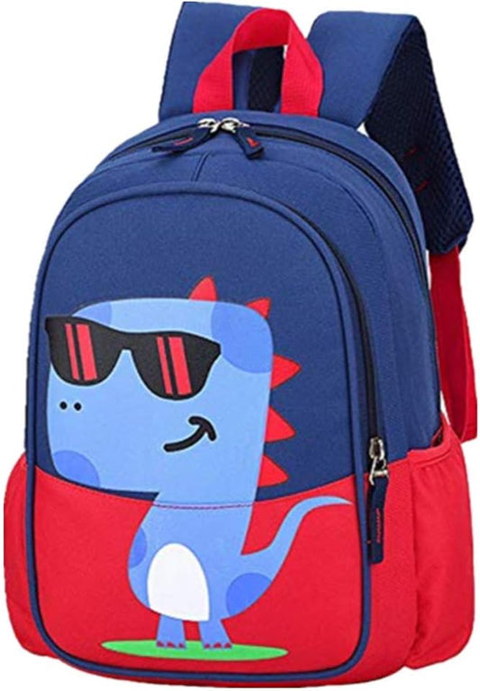 11 Inch Kids Toddler Preschool Travel Backpack Cool Cute Cartoon Daypack (Dinosaur Red)