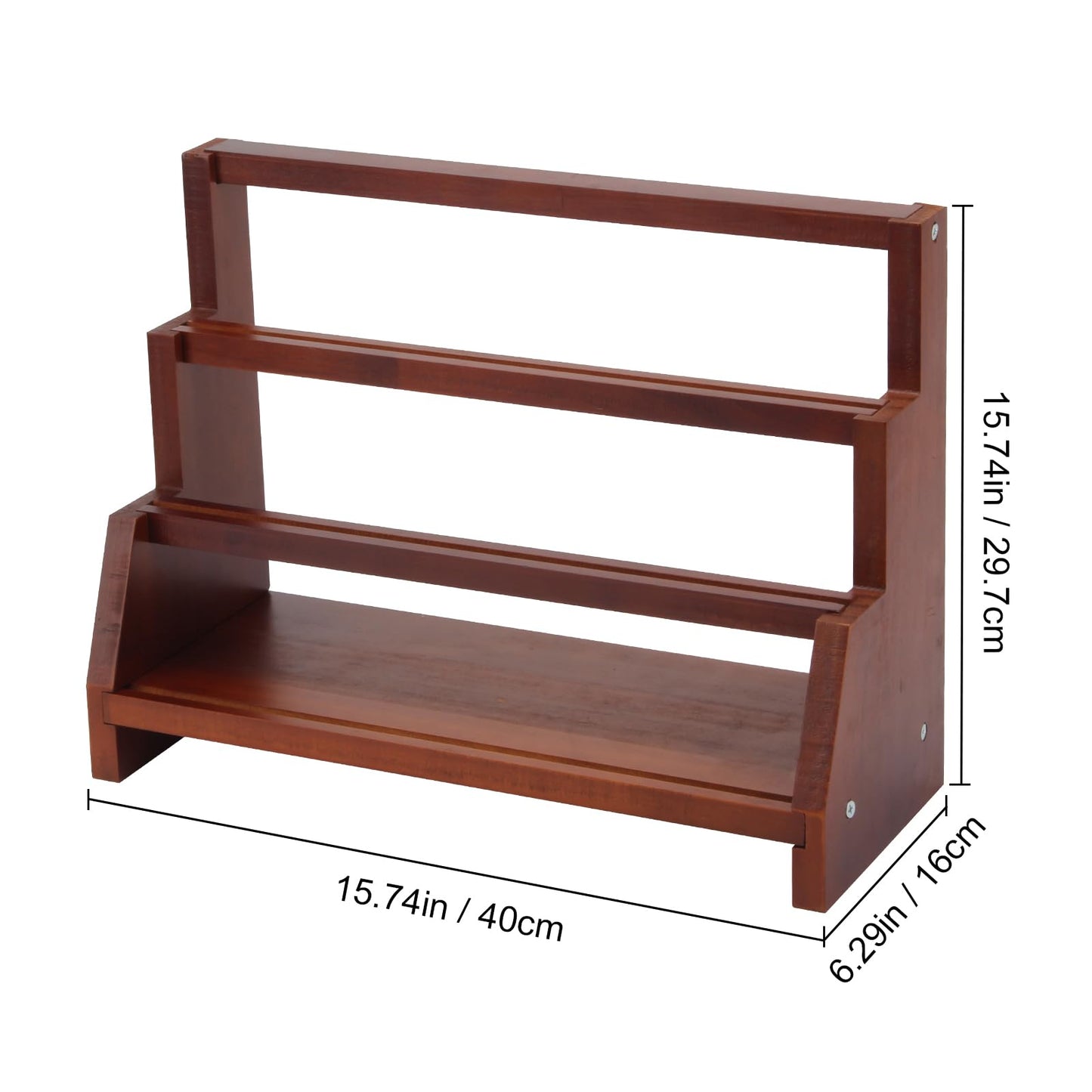 Lxmxgk Wooden Trading Card Display Stand, Graded Baseball Sports Card Display, Collection and Show Display for Card Game, 3-Tier Card Display Case for Sports Baseball Graded Cards, Easy to assemble