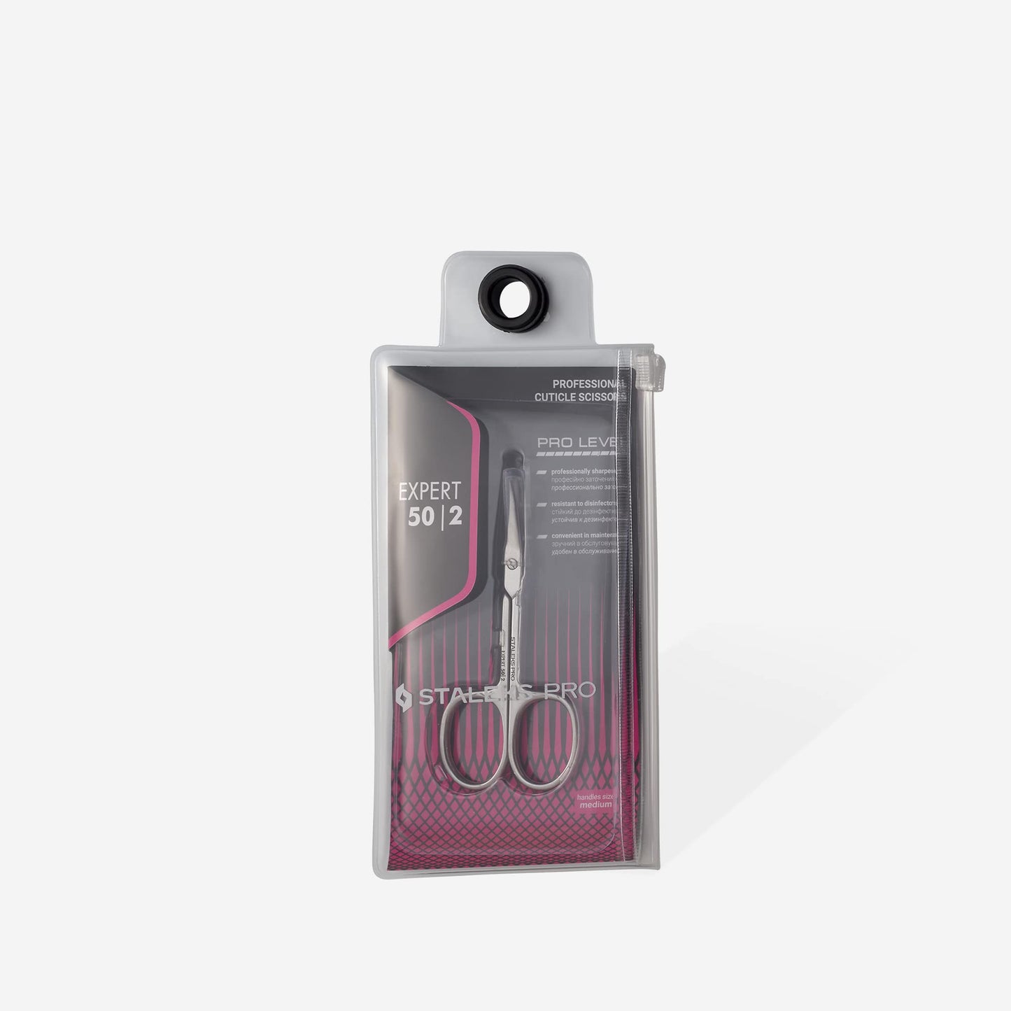 Staleks Pro Expert 50 Cuticle Scissors - Stainless Steel, Extra Fine Curved Blade for Precise Cuticle Trimming: Professional Manicure Scissors for cuticle SE-50/2