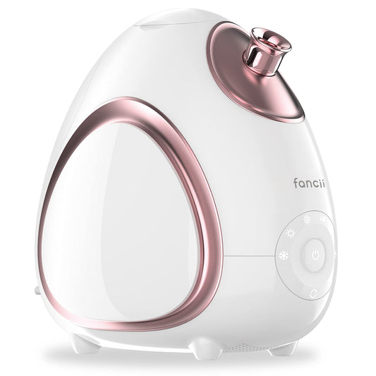 Fancii Nano Ionic Facial Steamer Hot & Cool with Aromatherapy and 6 Spa Settings – 30 Min Steam Time - Professional Home Face Sauna for Moisturizing & Pore Cleansing, Rivo