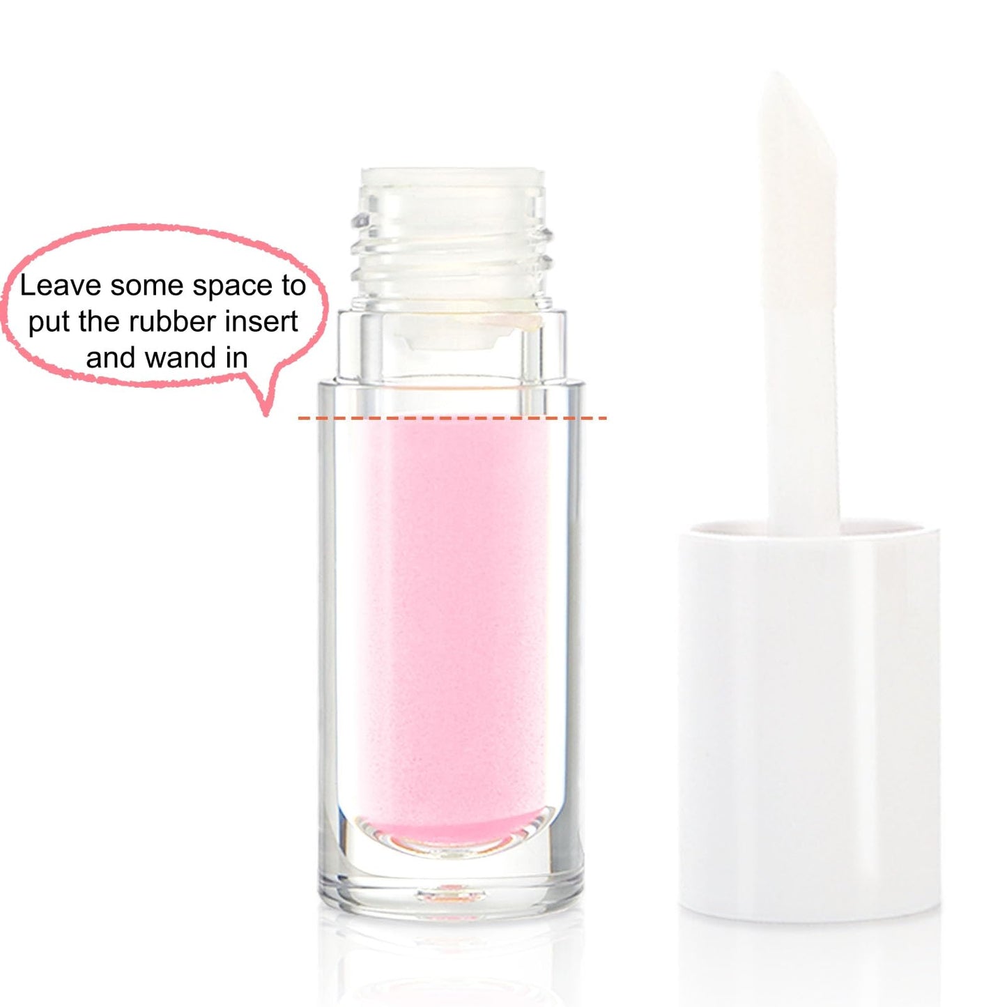 DEAYOU 20 Pack Lip Gloss Tubes, 6ml Empty Lipgloss Containers with Wand and Rubber Insert, Clear Refillable Plastic Lip Balm Bottles for Travel, DIY Makeup, Lipstick Samples, Lip Gloss Making Kit