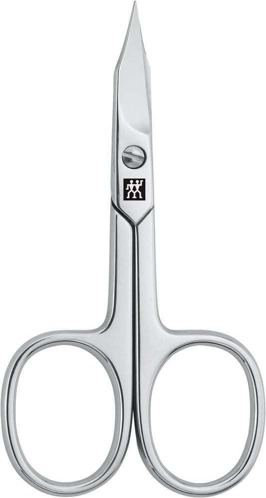 ZWILLING Combination Nail Scissors (nail and cuticle scissors for fingernails and toenails, curved cutting edge, fine tip, hypoallergenic), Polished, Silver, 3.5 inch
