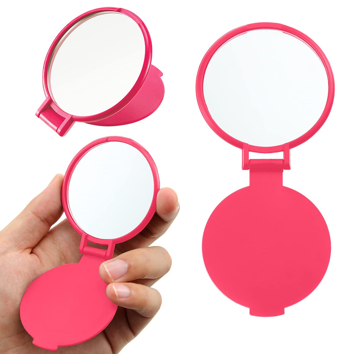 Yalikop 36 Pcs Compact Mirror Bulk Portable Round Makeup Mirror Mini Foldable for Purse Women Travel Daily Use Mother‘s Day Gifts (Pink,Purple,Green,Blue)