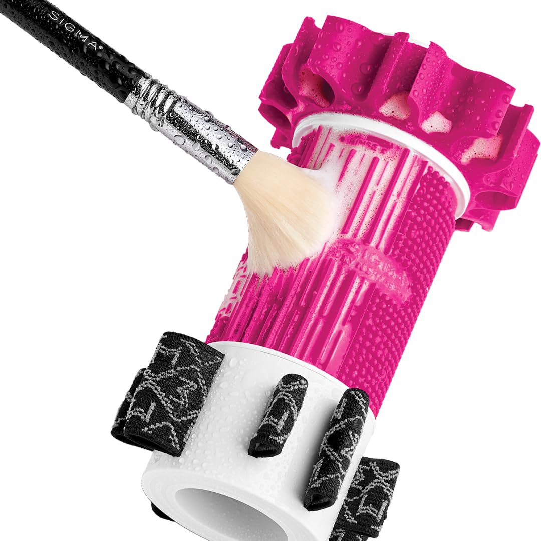 Sigma Beauty Dry'n Shape Spa - Makeup Brush Cleaning Tool - Wash, Dry and Shape to Restore Makeup Brushes - Makeup Brush Cleaner and Shaper - Holds 18 Brushes