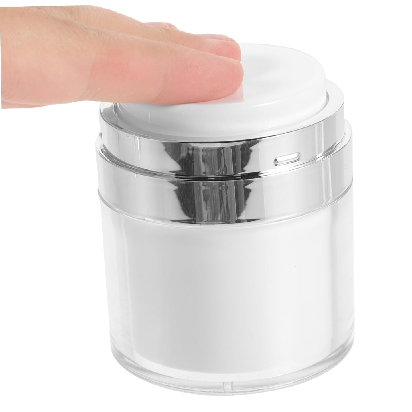 6 Pcs Press Cream Jar Airless Lotion Dispenser Airless Pump Jars Airless Lotion Bottle Refillable Airless Lotion Jar Cream Sub Bottle Sample Container Pot Airless Pump Bottle/1249