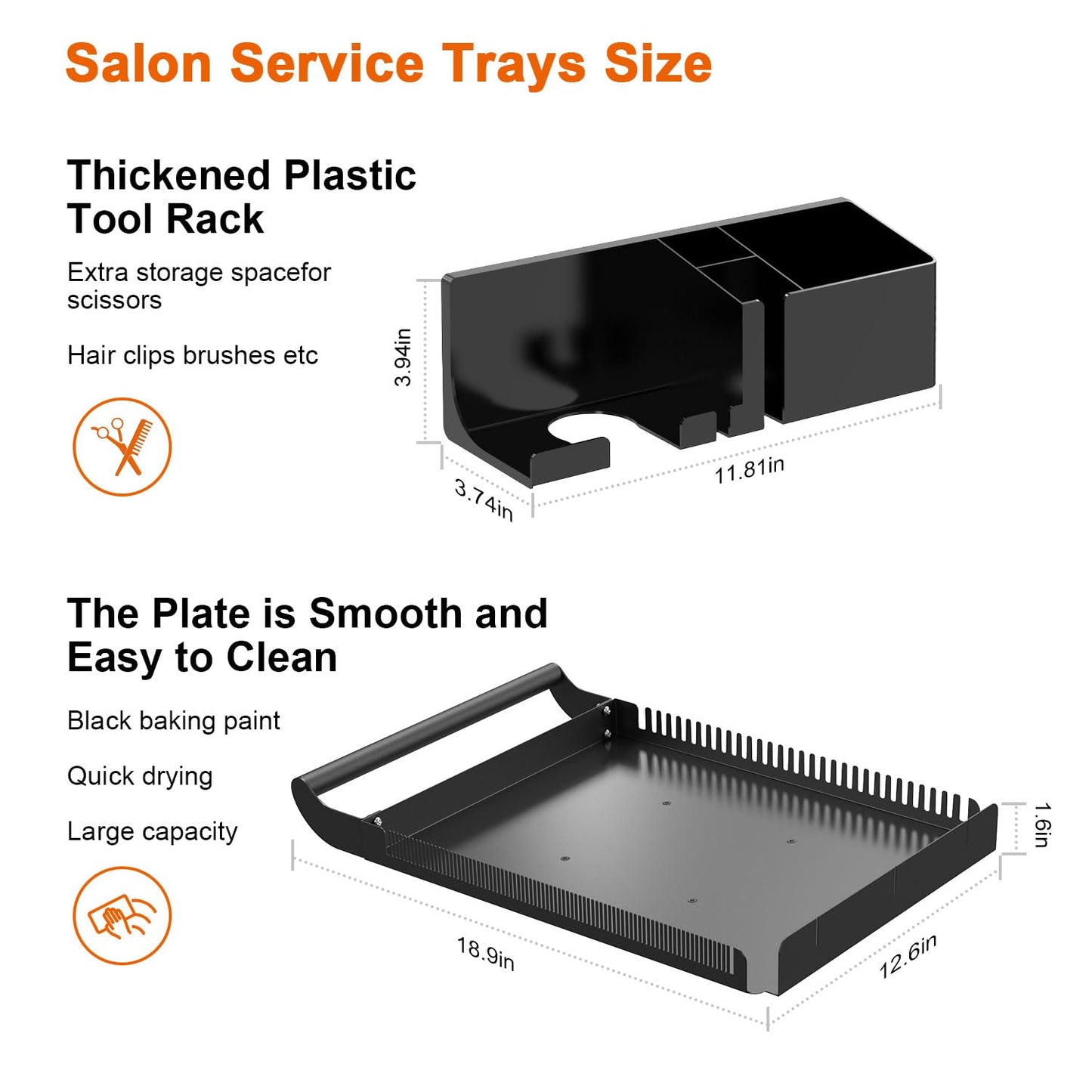 Hairstylist Rolling Cart, Salon Tray Cart on Wheels, Salon Trolley Braiding Hair Rack,Coloring Tray with Holder, Rolling Tool Trolley Hairstylist Station Organizer
