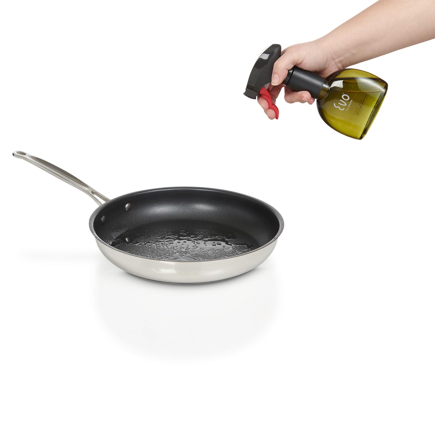 Evo Oil Sprayer Mini Non-Aerosol for Olive Oil, Cooking Oils, and Vinegars, Green, 8-Ounce Capacity, Set of 2