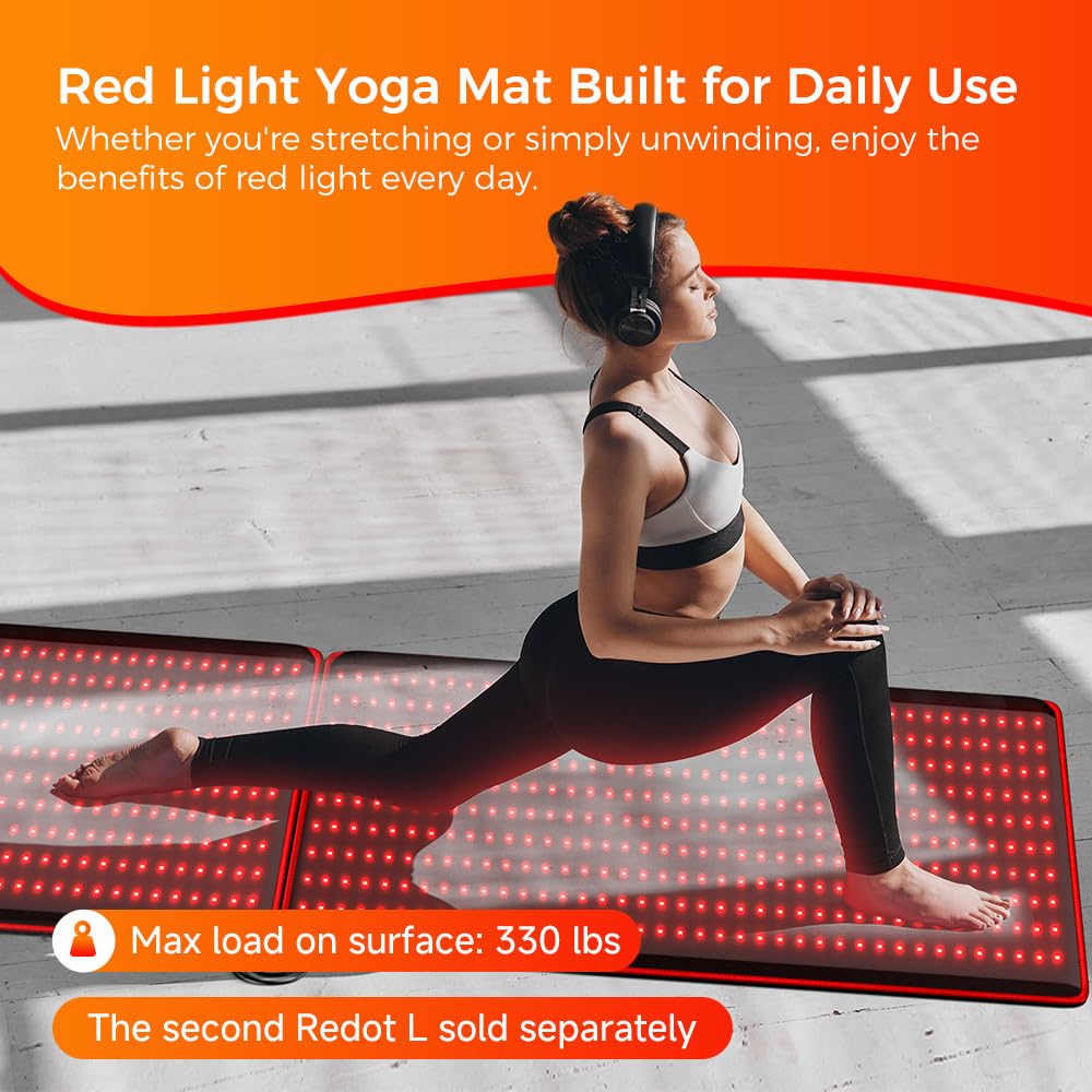 BestQool Red Light Therapy Mat, 400 LEDs Triple Chips 660nm 850nm, FSA-HSA Red Light Therapy for Body, 38" x 23" Large Pads, Full Body Infrared Light Therapy Mat. 63W