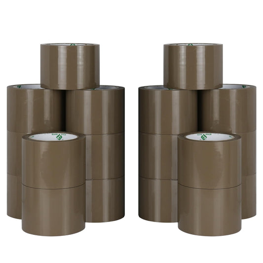 BOMEI PACK Brown Packing Tape 18 Refills 2.4Mil x 3 Inch x 55 Yard, Heavy Duty Pakaging Tape for Sealing, Shipping, Moving and Storage