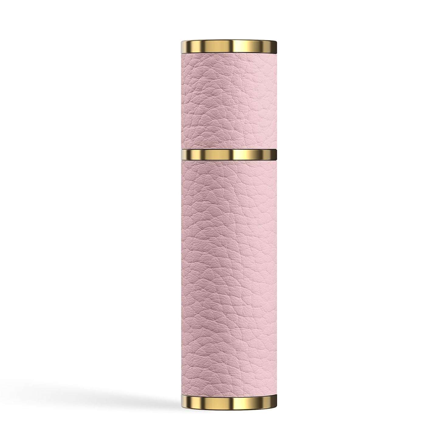 FENHON 5ml Travel Perfume Atomizer Refillable, Mini Portable Genuine Leather Cologne Sprayer, Pocket Size Empty Fragrance Spray Bottle - Gift for Women Men (Pink)