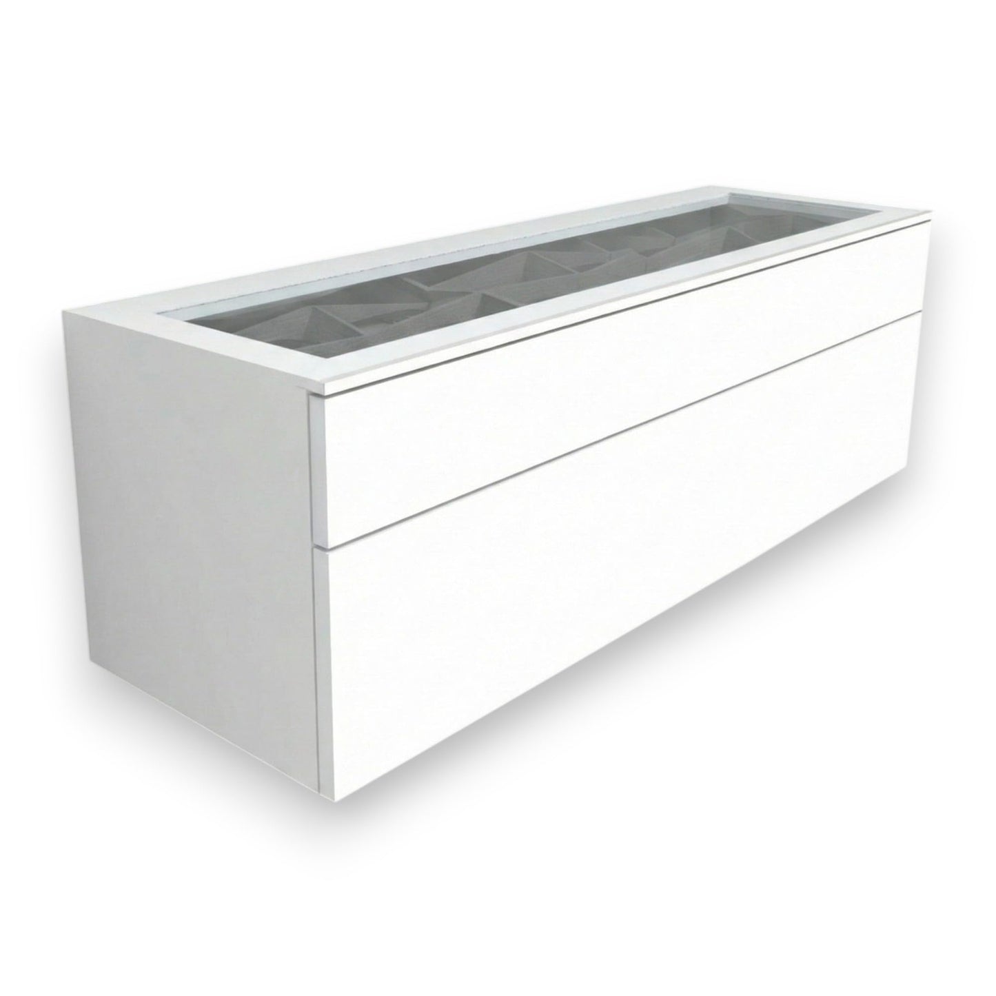 FD FRAME DISPLAYS.COM Optical Display Cabinet – Freestanding or Wall Mount – Glass Top, Storage Drawer – Wood & Glass – Optical Retail Store (Large)