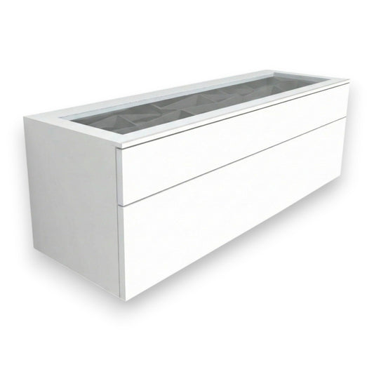 FD FRAME DISPLAYS.COM Optical Display Cabinet – Freestanding or Wall Mount – Glass Top, Storage Drawer – Wood & Glass – Optical Retail Store (Large)