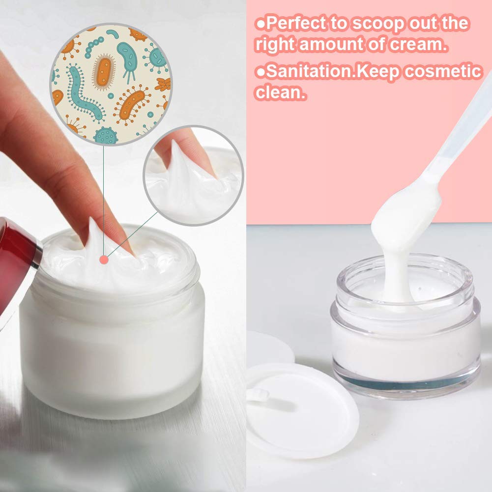 SumDirect Mini Spatula 500 PCS Face Spatula Cosmetic Spatula Frosted Clear Disposable Plastic Makeup Spatulas Mini
