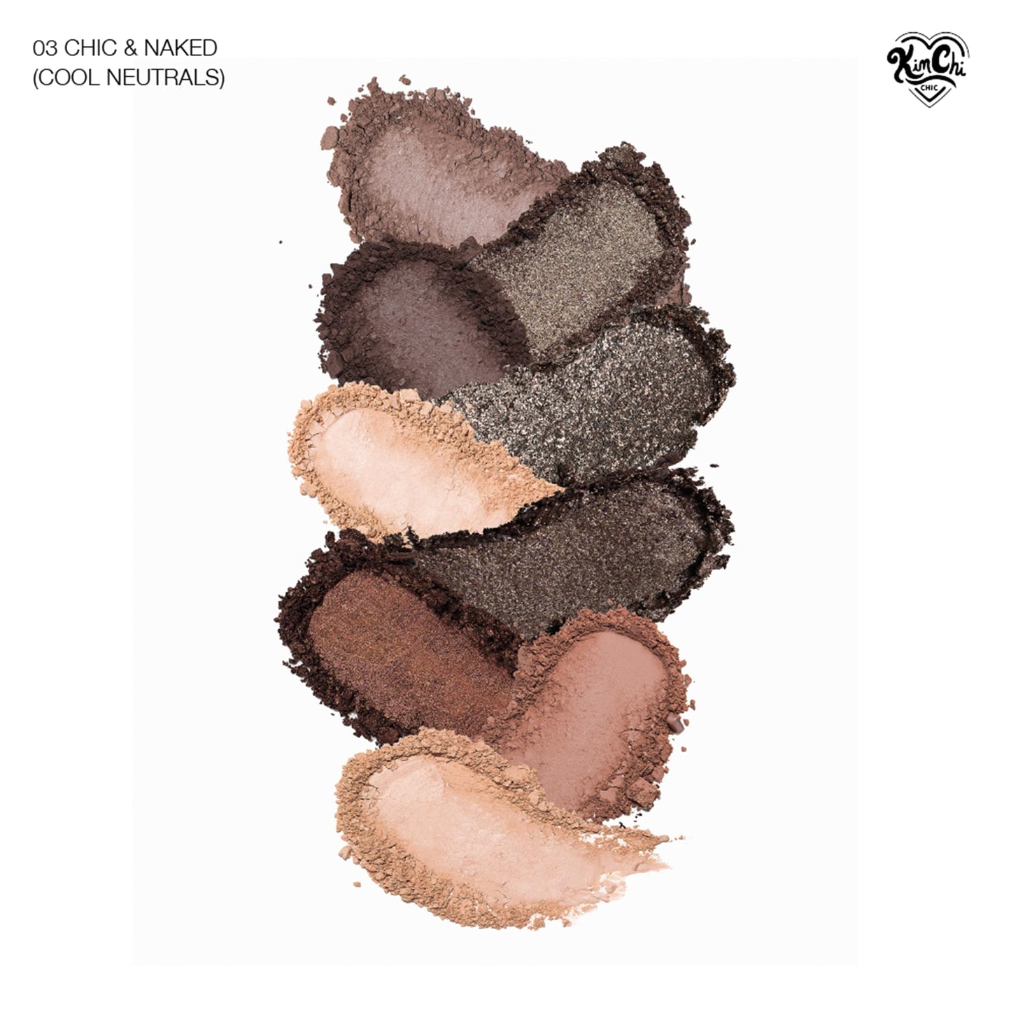 KimChiChic Beauty Better Than Nude Eyeshadow Palette; 9 Highly Pigmented Matte & Shimmer Shades; Long-Lasting, Blendable Neutrals for Natural & Glam Eye Looks; Cruelty-Free, Vegan, 02-Chic & Naked