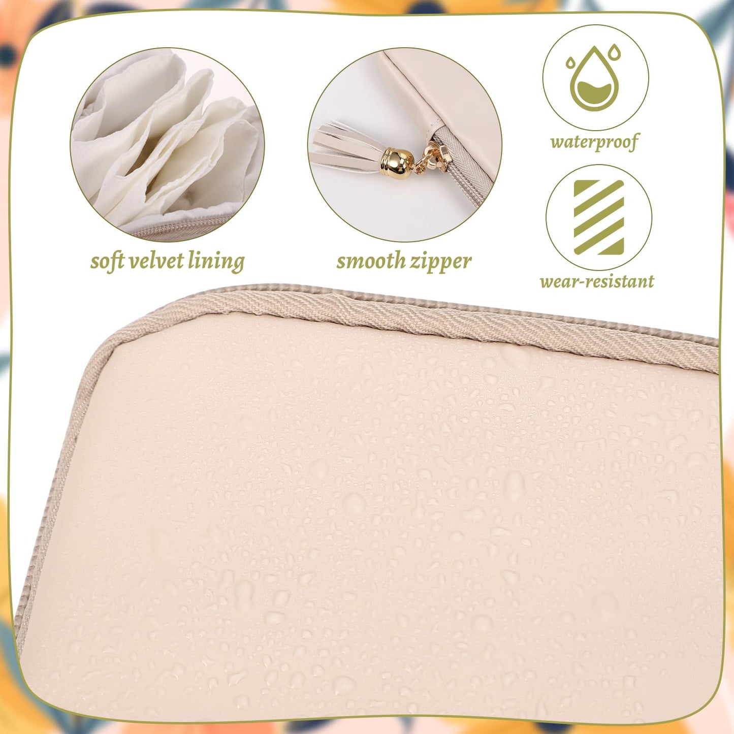 JATEBI 2 Pack Small Travel Jewelry Case, Jewelry Organizer Pouch Bags with Compartments Zipper for Bracelet Earring Ring Holder, Christmas Birthday Gift for Mom Wife