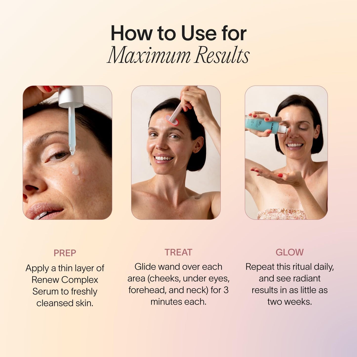 Solawave Renew Complex Red Light Therapy Activation Serum for Face & Neck | Pairs with LED Facial Wand Device | Hydrates & Plumps the Skin | Blue Tansy, Aloe Vera, Hyaluronic Acid (3 Pack - 1 Oz)