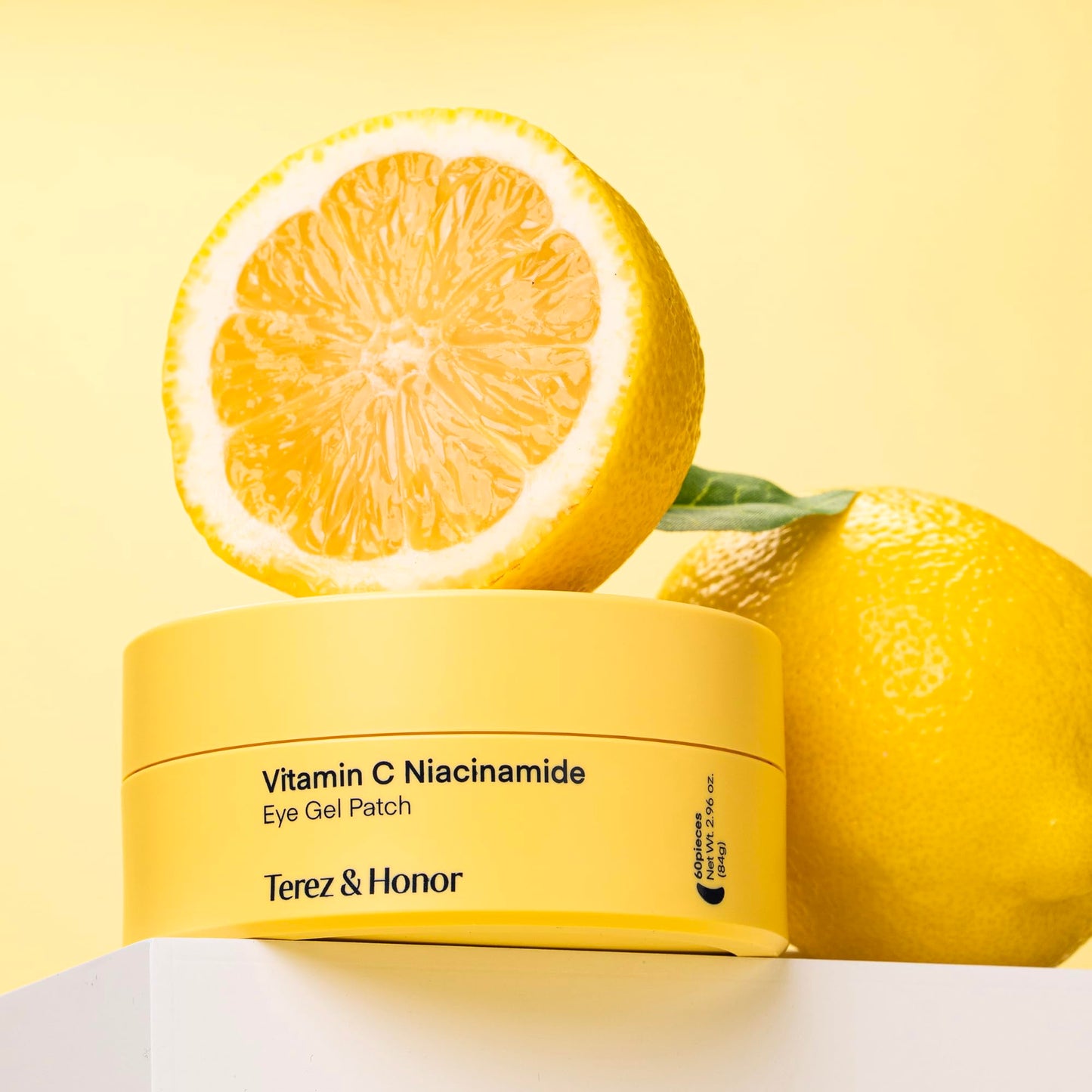 Terez & Honor Vitamin C Eye Patches - 60 Pcs Korean Brightening & Hydrating Under Eye Masks with Tranexamic Acid, Hyaluronic Acid - Dark Circles, Puffiness & Wrinkle Hydrogel Pads, Vegan, No Fragrance