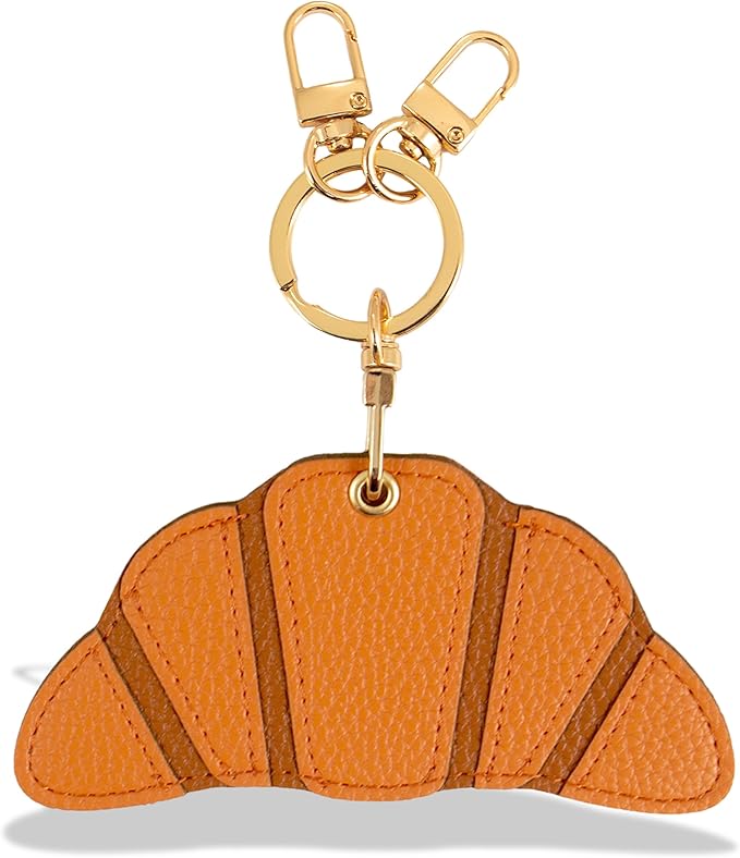 Sonix Keychain Case Compatible with Apple AirTag | Protective AirTag Cover Keychain Charm | Croissant