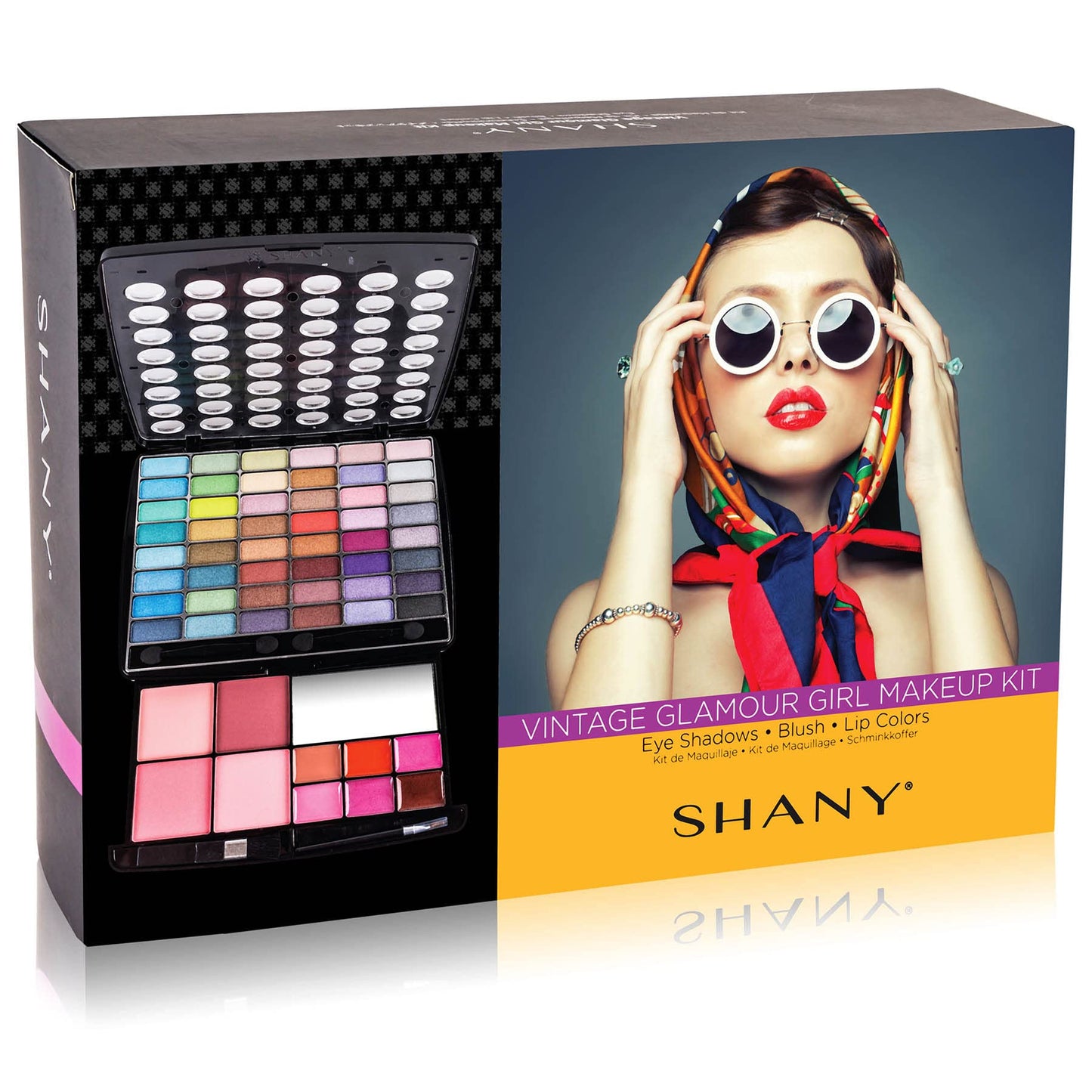 SHANY Glamour Girl Makeup Kit Eyeshadow Beauty Palette with Eye shadows, Blushes, Lipstick Lip-gloss, Make up Mirror, Cosmetics applicators, Premium Gift Packaging - Glamour