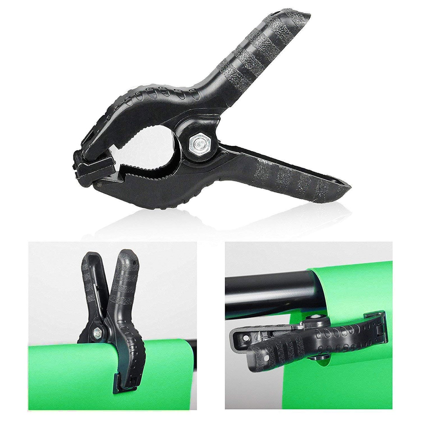 Photography Background Stand Support System with Muslin Backdrop (Chromakey Green Screen kit) 85W 5500K LED Bulb with Umbrella Lighting Kit for Photo Studio Product, Portrait and Video Shoot