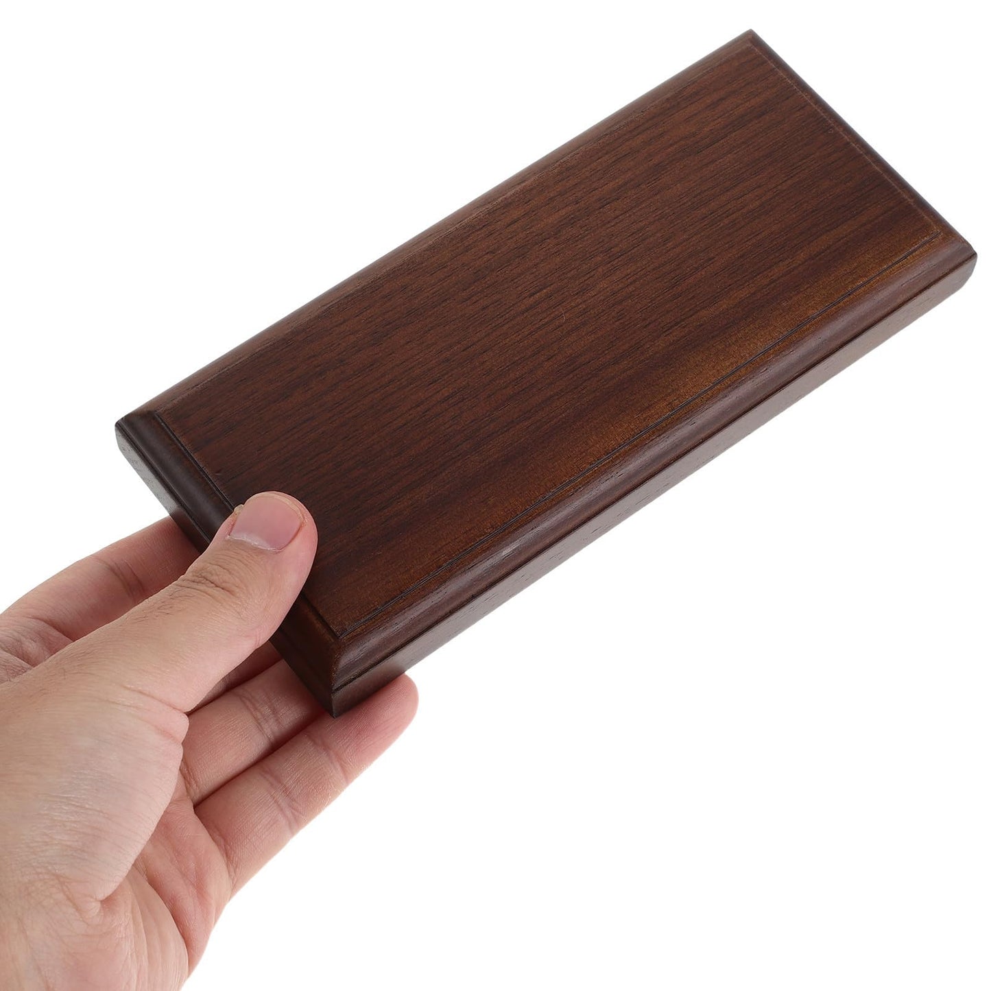 Anneome Wooden Display Stand for Action Figures and Planters, Natural Walnut Wood Material, Stable and Secure Multifunctional Riser Base Holder for Home Decoration and Car Display