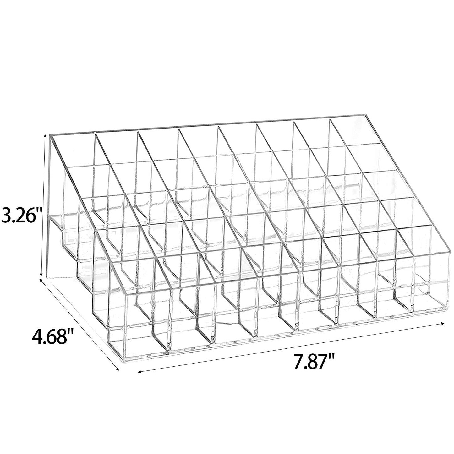 40 Grids Lipsticks Holder - Clear Acrylic Lipgloss Lipstick Organizer and Storage Display Case for Lip Gloss, Lipstick Tubes