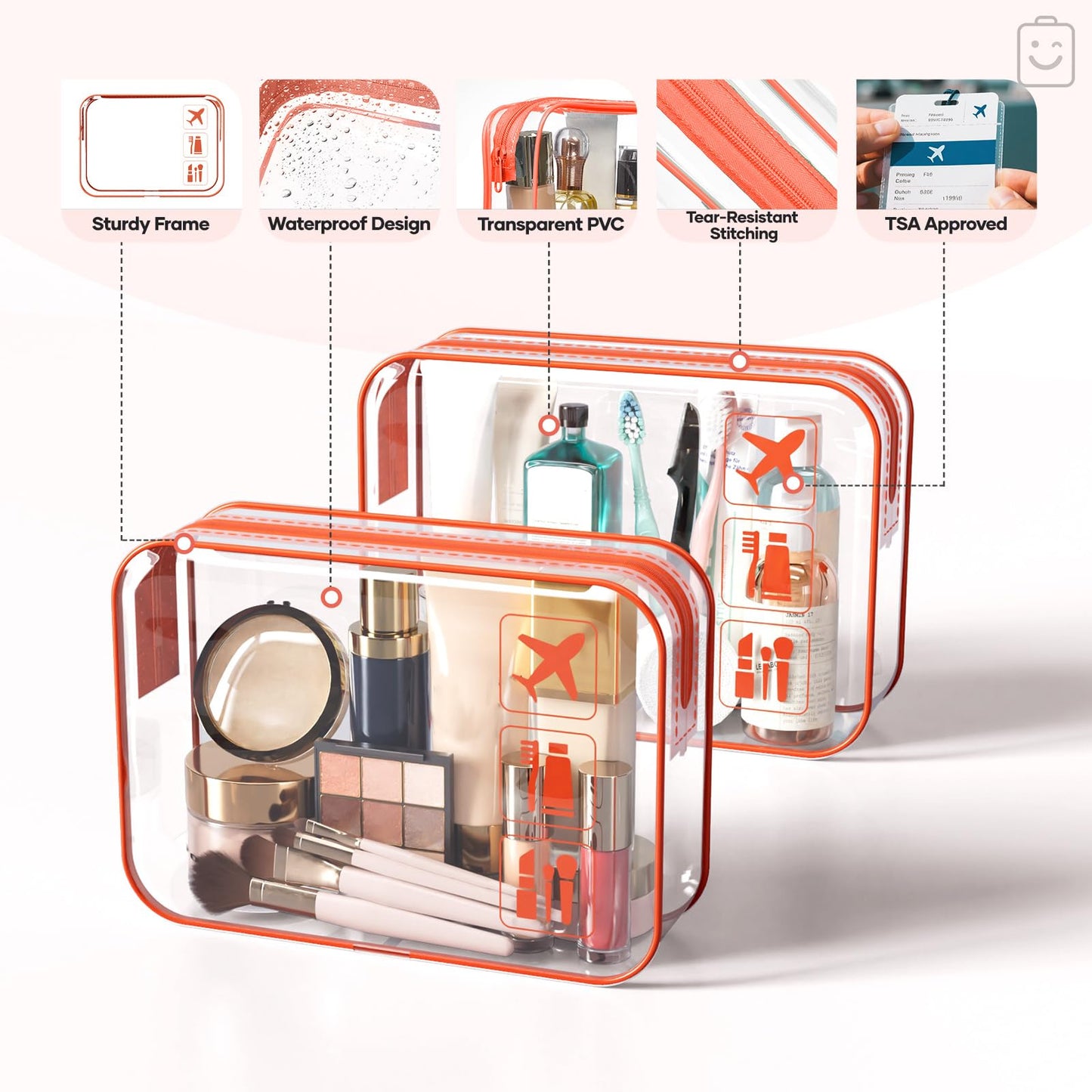 Veken 9/11 Set Compression Packing Cubes for Travel Essentials,Compressible Expandable Large Luggage Suitcase Organizer Bags for Clothing,Space Saver Bags with Over 1000 pcs of Mesh Holes(Orange)
