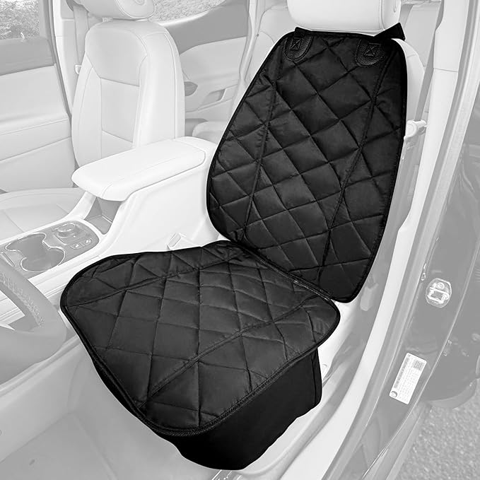 4Knines Car Seat Covers for Dogs – Durable Captains Seat & Front Seat Protector for Dogs, Waterproof, Non-Slip Car Seat Cover for Pets, Easy Install, Protects Vehicle from Dirt, Fur, Scratches (Black)