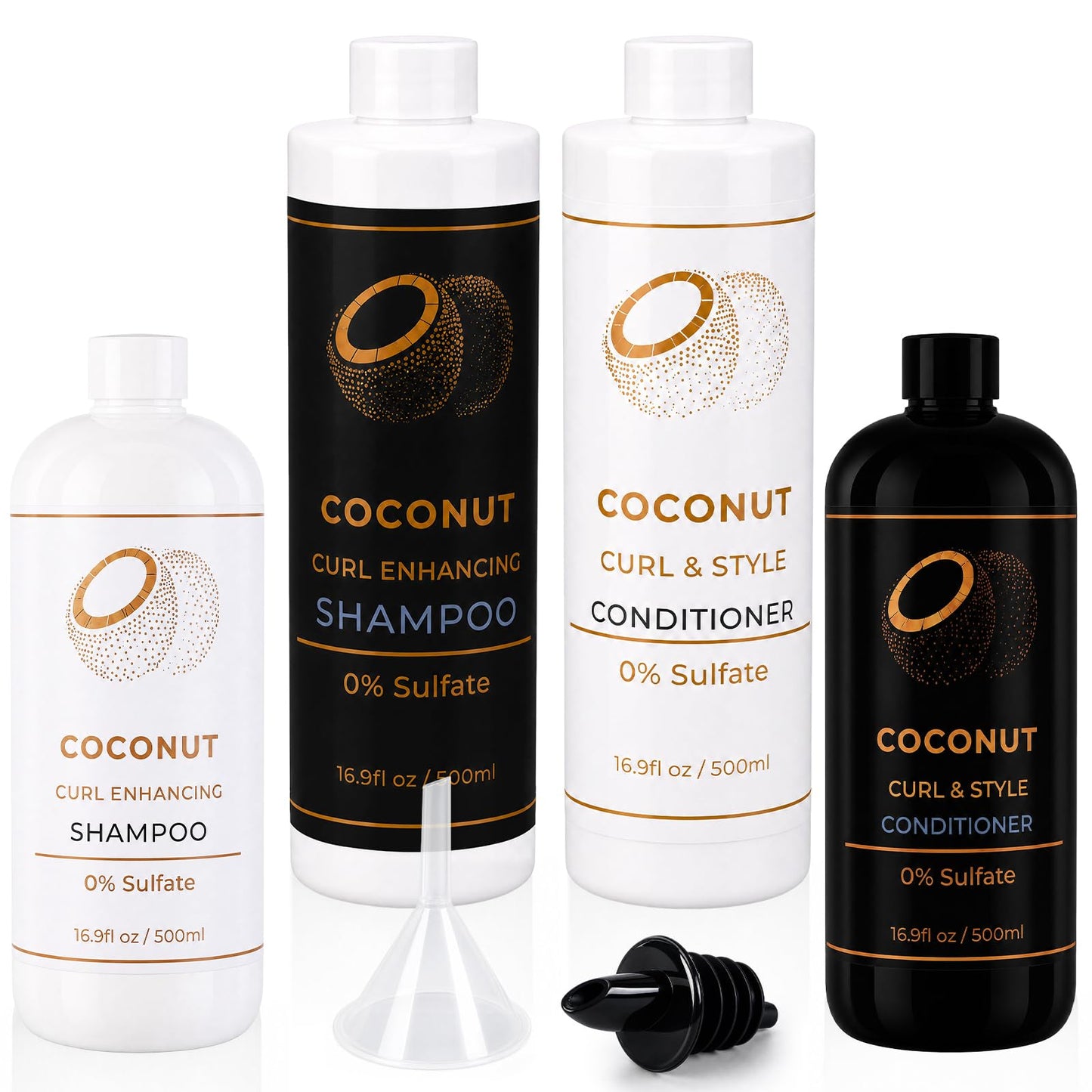 Havawish 4 Pcs Shampoo Shaped Travel Bottles for Cruise Trip, 16.9 oz Plastic Refillable Container Set, Includes Funnel, Pour Spout and Decor Stickers for Cruise Daily Essentials