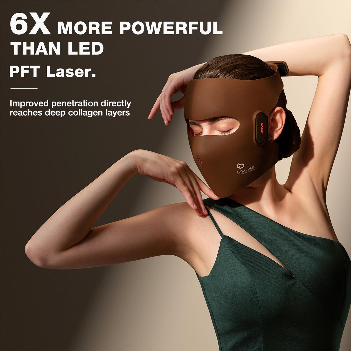 JOVS 4D Laser Light Therapy Mask, Red Light Therapy Mask for Face with FPT Technology, 4 Long Light Waves for Deep Anti-Aging and Wrinkle Reduction, 6× More Powerful than LED Laser Tech