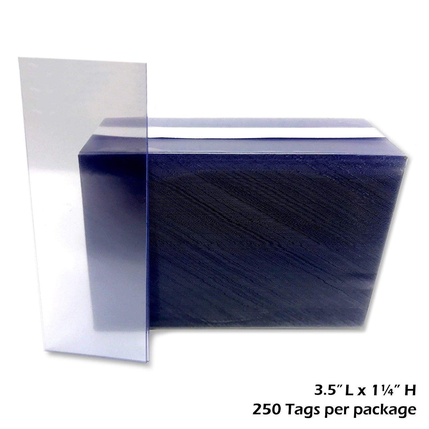 1.25" x 3.5" Clear Plastic Tags, Shelf Label Holders, 2000 Pack