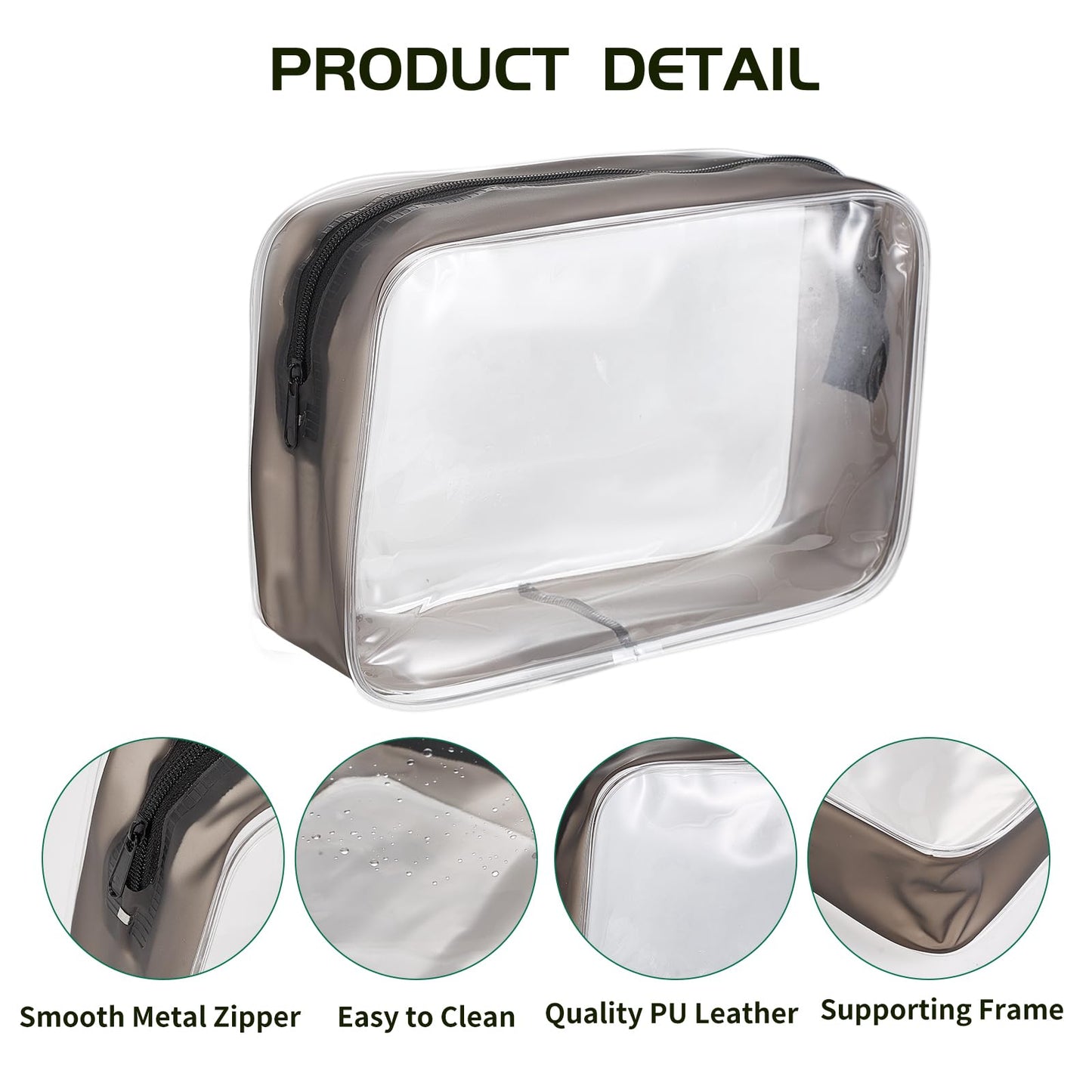 4PCS Diaper Bag Organizer Zipper Pouch Clear Travel Makeup Toiletry Storage Transparent Portable Travel Packing Clutch Cube Bags Small Cosmetic Bag Compact Car Accessories for Women Baby Nursing