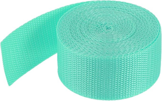 MECCANIXITY Lightweight Polypropylene Webbing Strap 1 1/2" 5 Yard Backpack Strapping Band Turquoise Green for Outdoor Luggage Cargo Straps